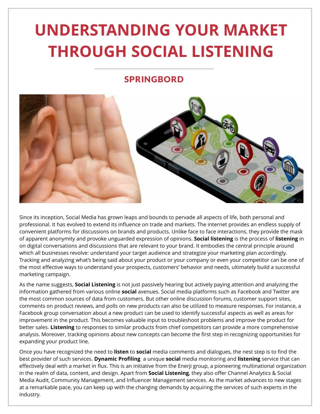 understanding your market through social listening