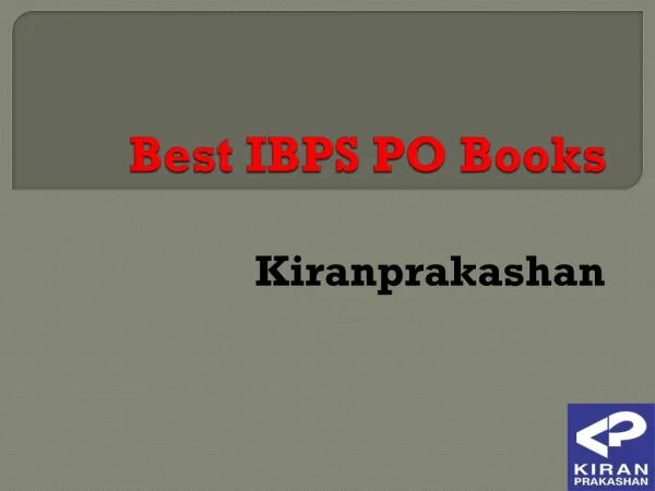 Buy Best IBPS PO Books at Kiranprakashan