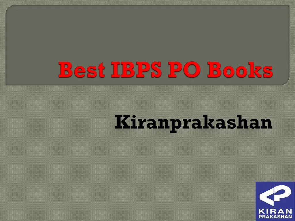 best ibps po books