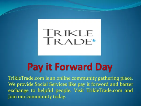 Pay it Forward Day