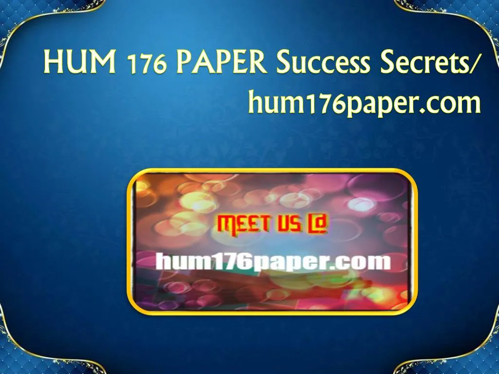 hum 176 paper success secrets hum176paper com