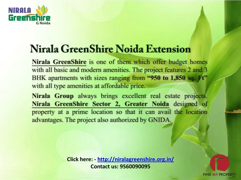 nirala greenshire is one of them which offer