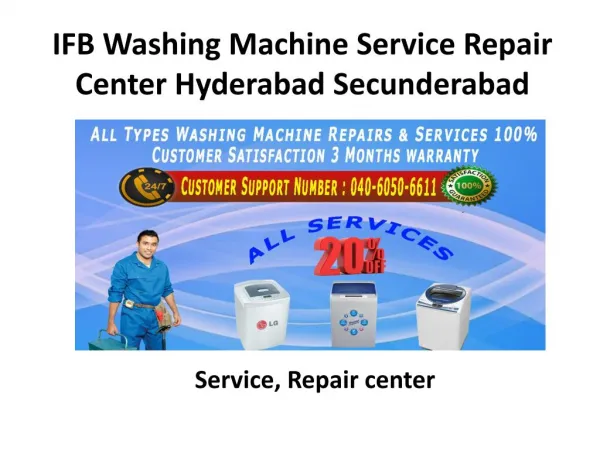 IFB Washing Machine Service Repair Center in Hyderabad Secunderabad
