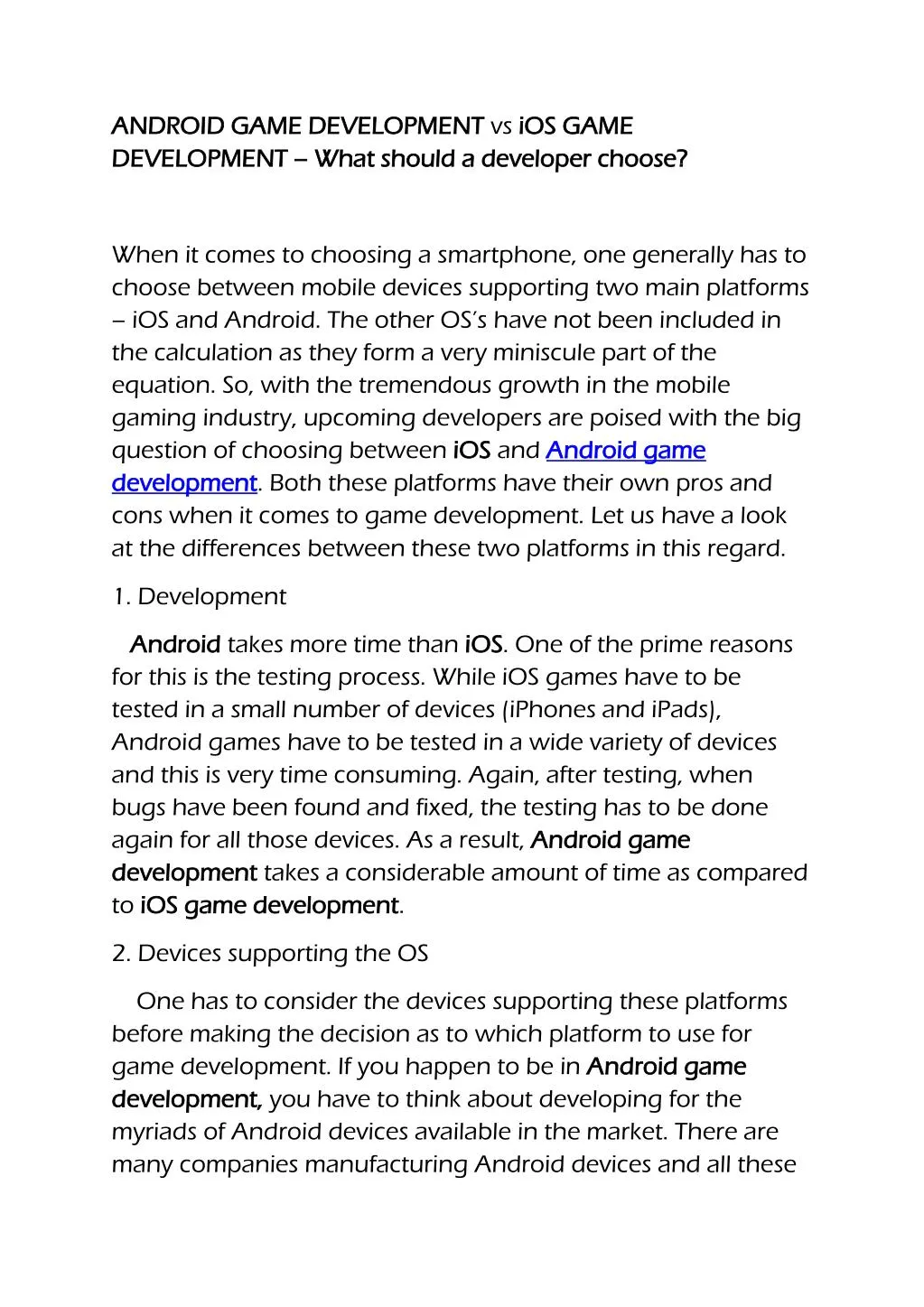 android game development android game development
