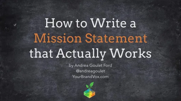 How to Write a Mission Statement that Actually Works