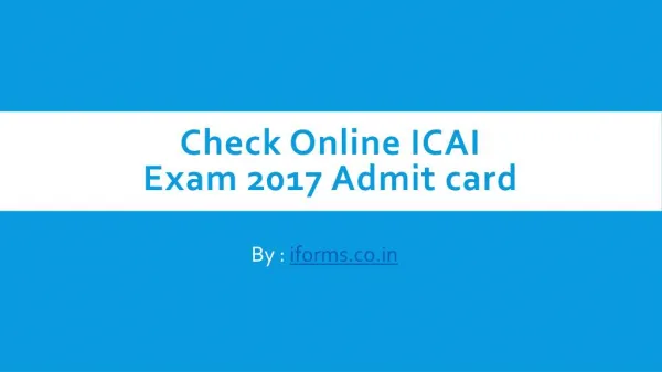 Download IPCC exam form Online