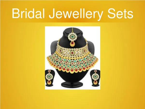 Bridal Jewellery Sets Available For Your Wedding