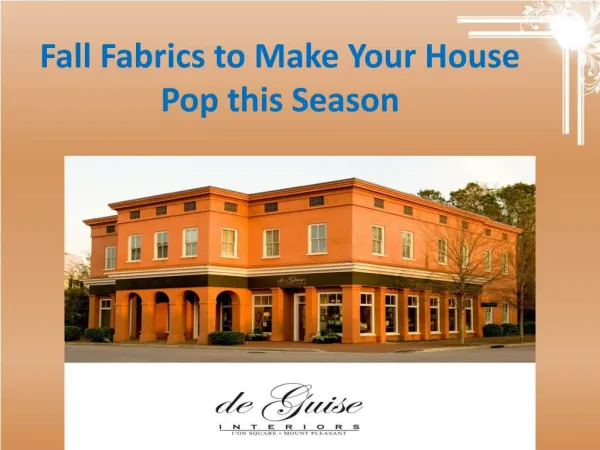 Fall Fabrics to Make Your House Pop this Season