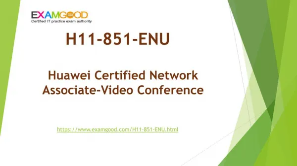 ExamGood Huawei HCNA-VC H11-851-ENU Exam Dumps Questions