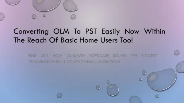 Converting olm emails to pst format