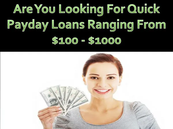 Grab Quick Payday Loans To Deal With Unexpected Financial Emergencies