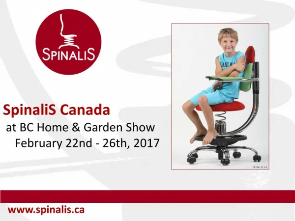 SpinaliS Chairs for Active Sitting at BC Home & Garden Show February 22nd 26th 2017