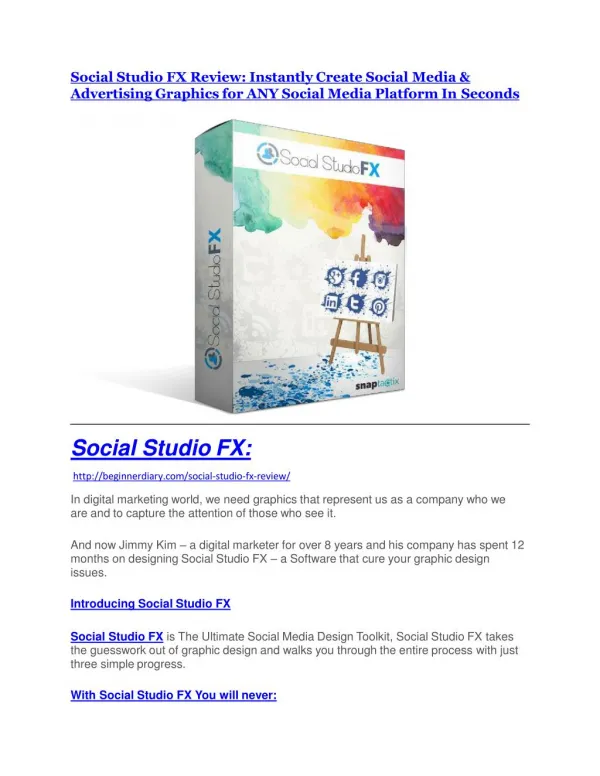 Social Studio FX Review-(Free) bonus and discount