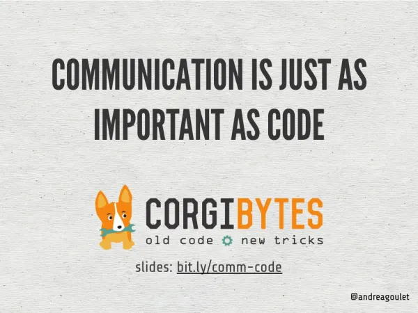 Communication Is Just As Important As Code