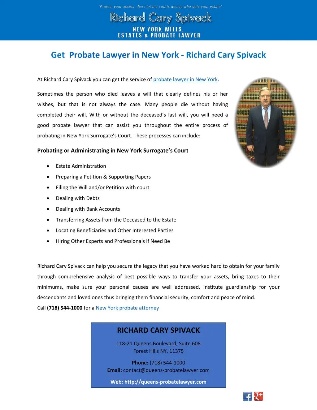 get probate lawyer in new york richard cary