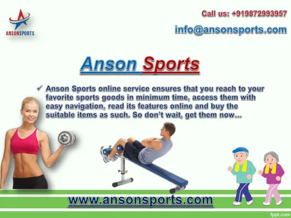 Buy Sports Goods Online from Anson Sports