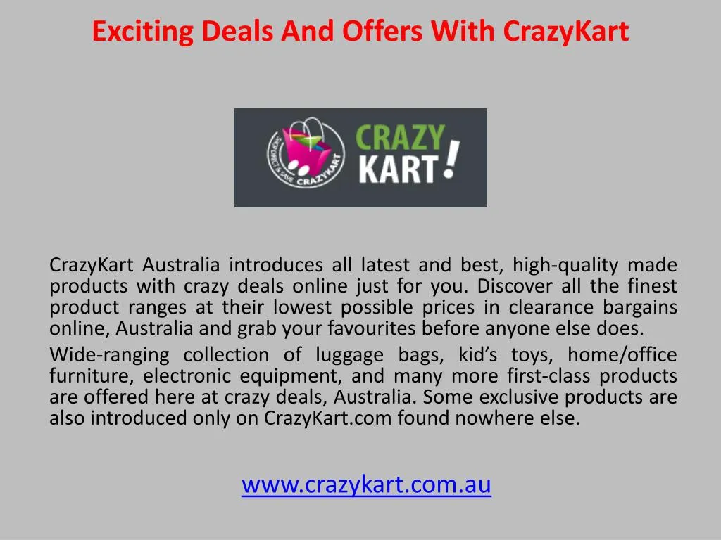 exciting deals and offers with crazykart