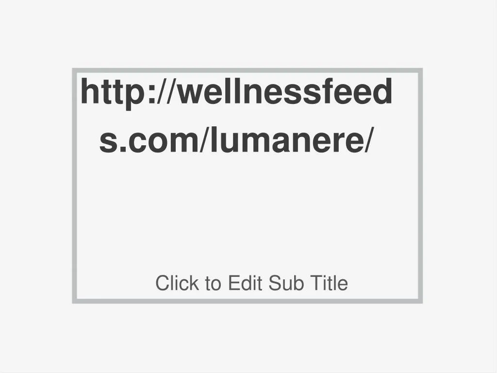 http wellnessfeed