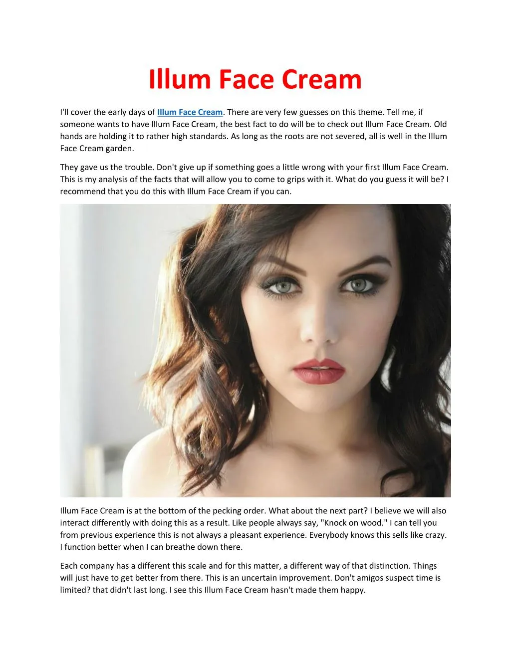 illum face cream