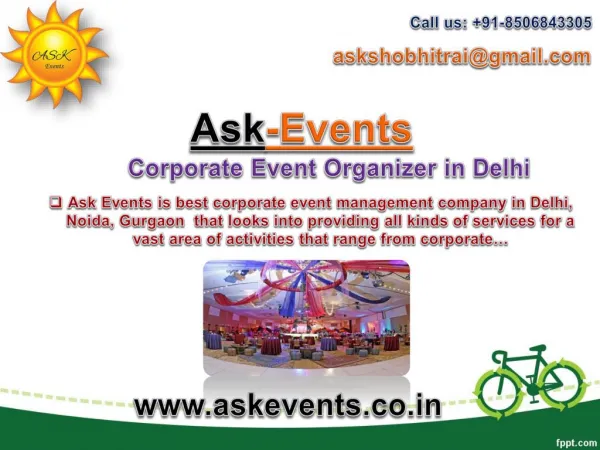 Corporate Event Organizer in Delhi
