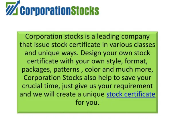 Best Template Sample for Stock Certificate | Corporation Stocks