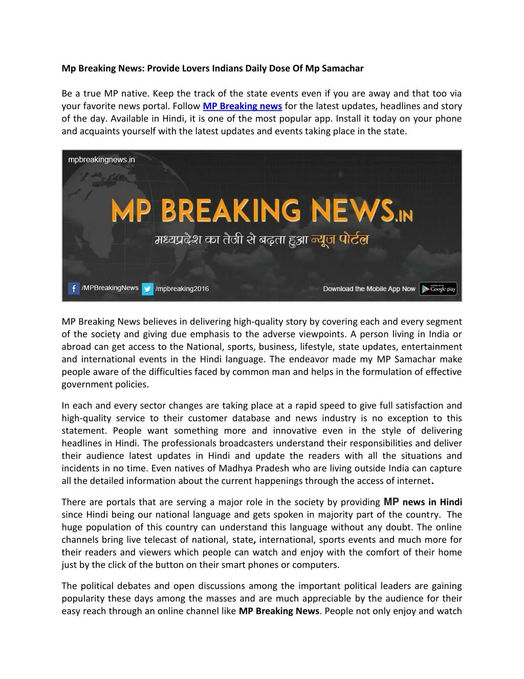 mp breaking news provide lovers indians daily