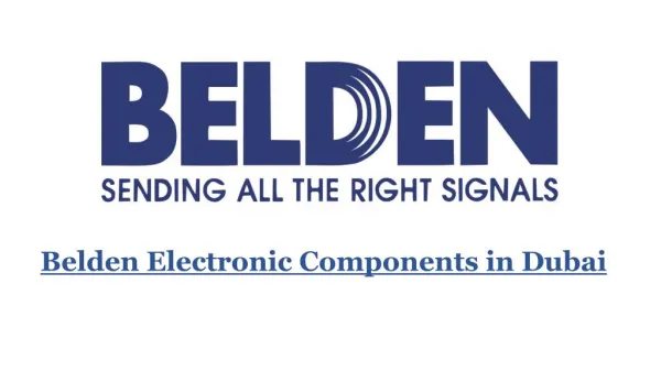 Belden Electronic Components in Dubai