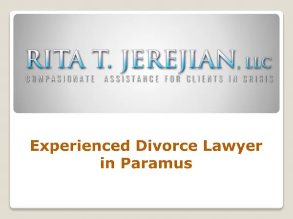 Experienced Divorce Lawyer in Paramus