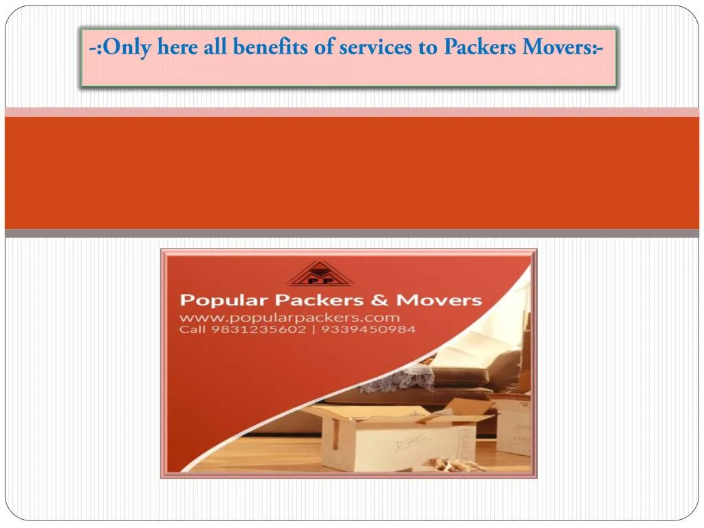 only here all benefits of services to packers