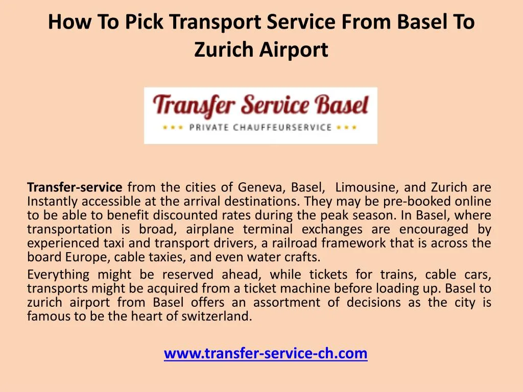 how to pick transport service from basel