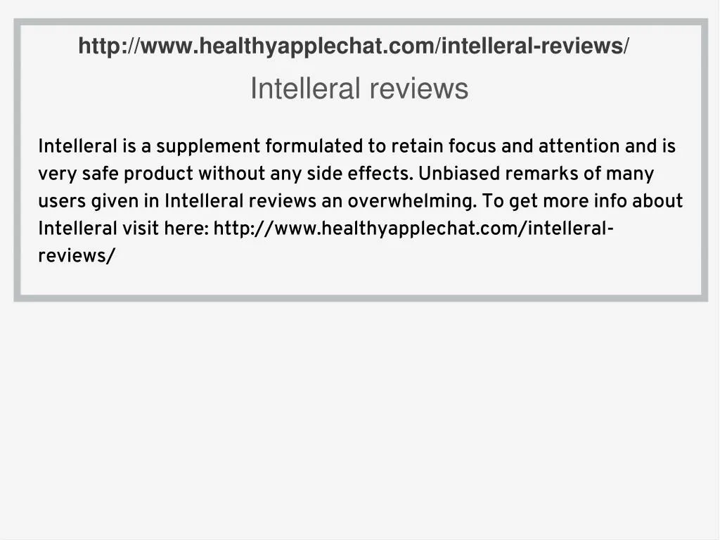 http www healthyapplechat com intelleral reviews