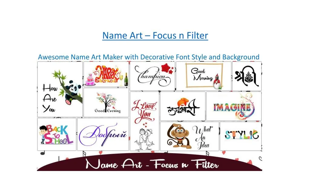 name art focus n filter
