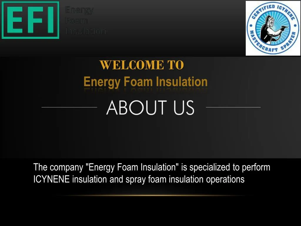 welcome to energy foam insulation