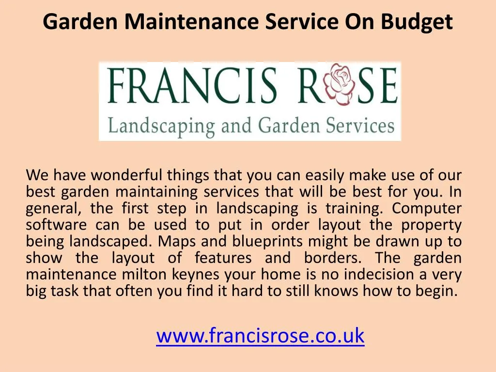 garden maintenance service on budget