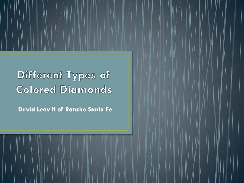 different types of colored diamonds