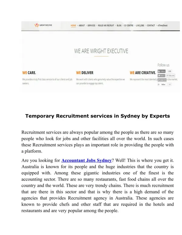 Temporary Recruitment services in Sydney by Experts