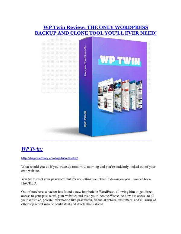 WP Twin Review-$32,400 bonus & discount