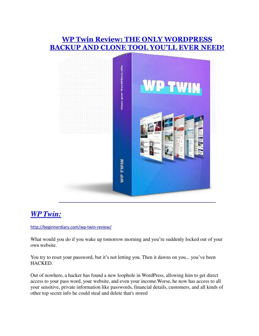 wp twin review the only wordpress backup