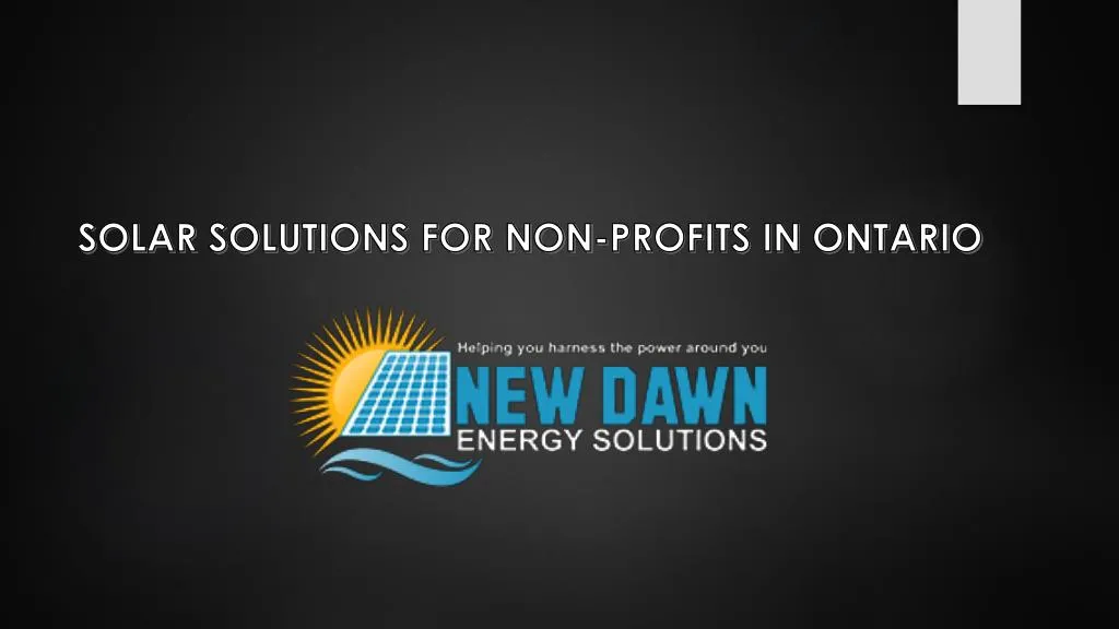 solar solutions for non profits in ontario
