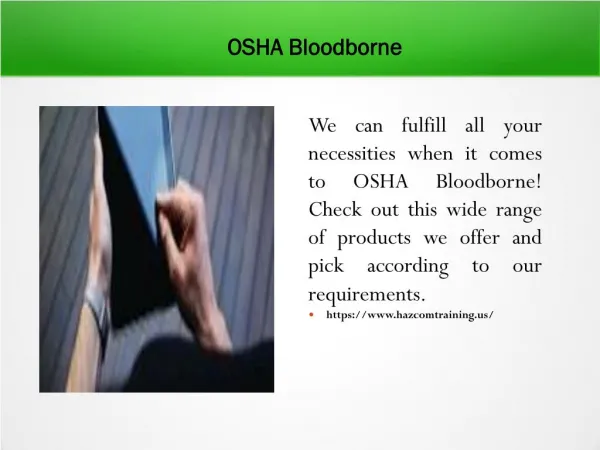 OSHA Bloodborne