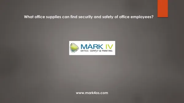 Know The Security And Safety Supplies Useful For Offices
