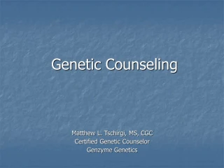 PPT - Genetic Counseling PowerPoint Presentation, free download - ID ...