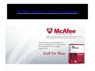 McAfee Antivirus Technical Support | Customer Service - slide 1
