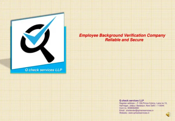 Employee background verification services