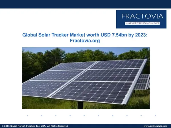 Solar Tracker Market size to exceed 29.5 GW by 2023