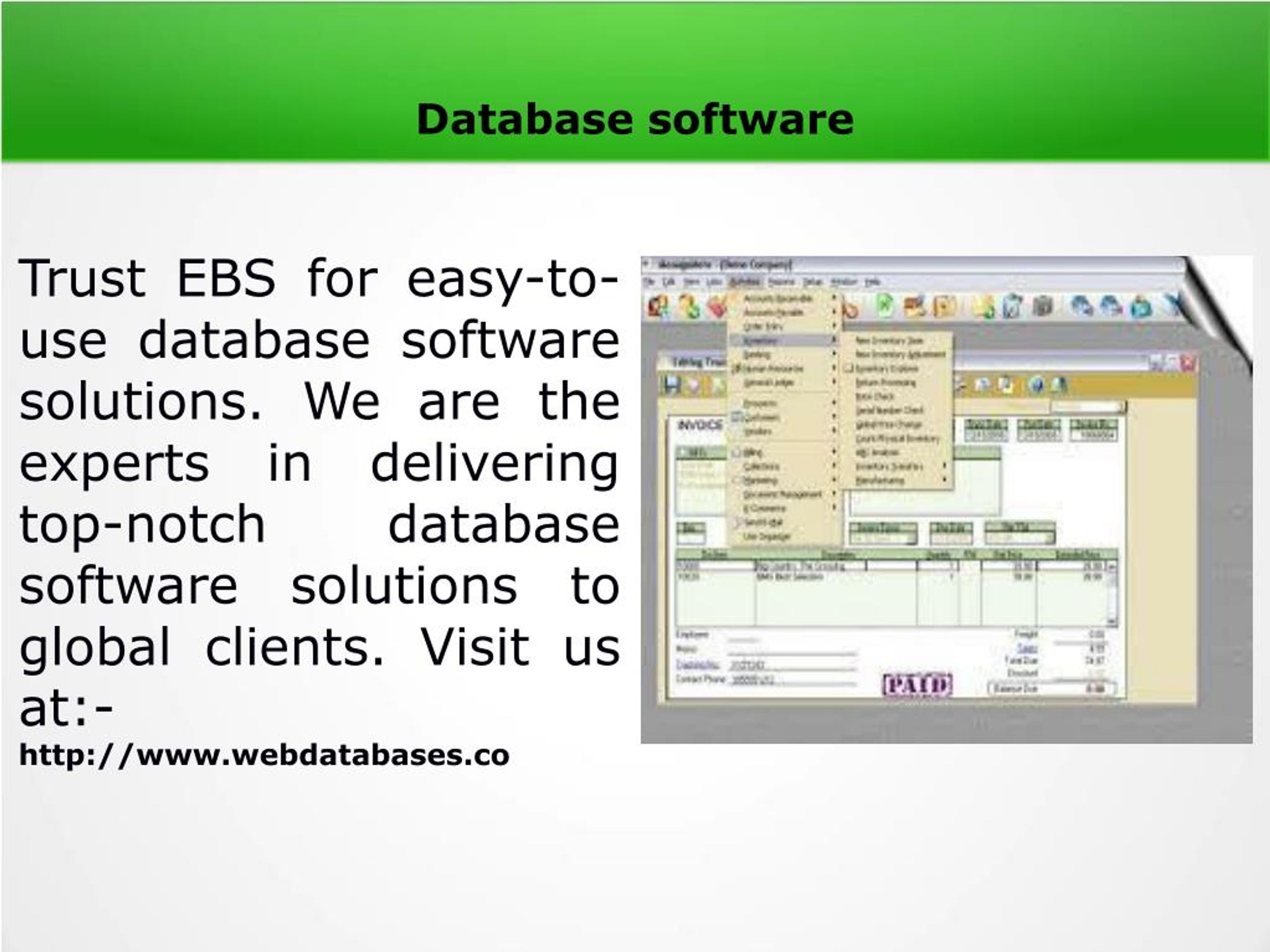 PPT - Database software PowerPoint Presentation, free download - ID:7499661