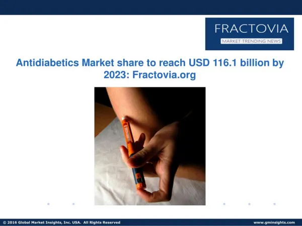 Global Antidiabetics Market share worth over $116bn by 2023