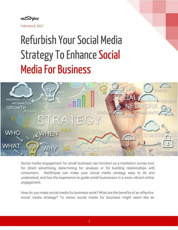 Refurbish Your Social Media Strategy To Enhance Social Media For Business - netStripes