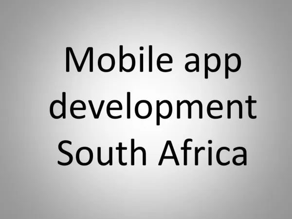 Best Mobile App Development in South Africa