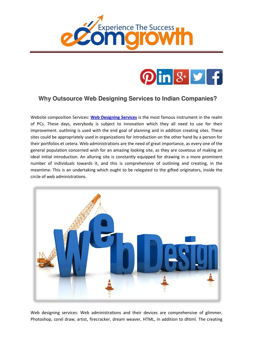 why outsource web designing services to indian